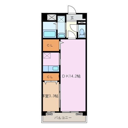 赤堀駅 徒歩9分 2階の物件間取画像